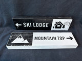 Rustic Ski Lodge Wooden Sign Decor Lot (5)
