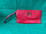 Michael Kors Red Pebbled Zip Clutch Wristlet *Read Description*