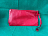 Michael Kors Red Pebbled Zip Clutch Wristlet *Read Description*