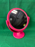 Pink Round Tabletop Mirror