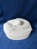 Koi Fish Pottery Trinket Dish With Lid
