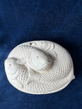 Koi Fish Pottery Trinket Dish With Lid