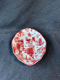 Colonial Williamsburg Townscape Toile Red Scenic Trinket Tray