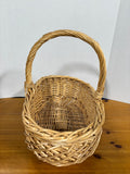 Oval Woven Basket W/ Handle