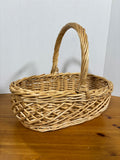 Oval Woven Basket W/ Handle