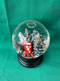 Christmas Musical Snow Globe – Red Truck with Snow-Covered Pine Trees WORKS
