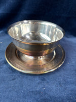 Gorham Gravy Sauce Bowl With Attached Plate Silver Plated
