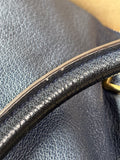 Michael Kors Navy Blue Pebbled Leather Expandable Hobo Shoulder Bag