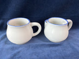 Pair Of Grandparents Ceramic Mugs With Tea Bag Holders