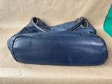 Michael Kors Navy Blue Pebbled Leather Expandable Hobo Shoulder Bag
