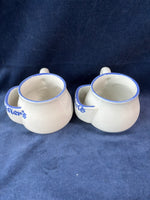 Pair Of Grandparents Ceramic Mugs With Tea Bag Holders