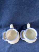 Pair Of Grandparents Ceramic Mugs With Tea Bag Holders