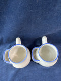 Pair Of Grandparents Ceramic Mugs With Tea Bag Holders