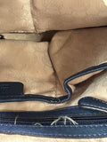 Michael Kors Navy Blue Pebbled Leather Expandable Hobo Shoulder Bag