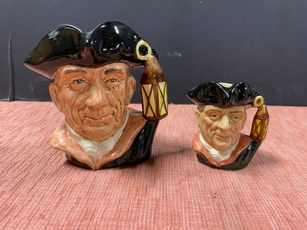 Pair Of Royal Doulton Night Watchman Toby Mug