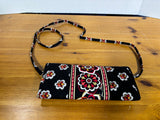 Vera Bradley Trifold Sleek Wallet w/Crossbody Strap Pirouette Magnetic Closure