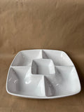Threshold White Porcelain Square 5-Compartment Serving Dish