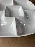 Threshold White Porcelain Square 5-Compartment Serving Dish