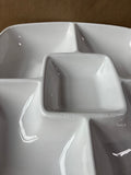 Threshold White Porcelain Square 5-Compartment Serving Dish