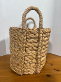 Braided Arrow Weave Round Storage Basket