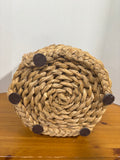 Braided Arrow Weave Round Storage Basket