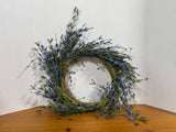 Vibrant Faux Blue Wreath