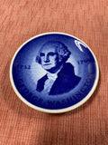 Set Of 2 Royal Copenhagen President Mini-plates, George Washington And Theodore Roosevelt