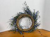 Vibrant Faux Blue Wreath