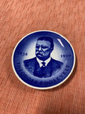 Set Of 2 Royal Copenhagen President Mini-plates, George Washington And Theodore Roosevelt