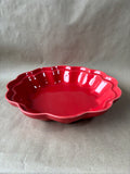 Chantal Talavera Red Deep Round Dish