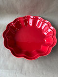 Chantal Talavera Red Deep Round Dish