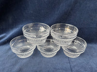 Set Of 5 Libbey Duratuff Custard Dessert Cup Clear Glass USA (2 Sets Available, Priced Individually)
