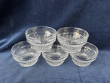 Set Of 5 Libbey Duratuff Custard Dessert Cup Clear Glass USA (2 Sets Available, Priced Individually)