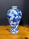 Porcelain Blue/White Bird Vase