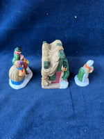 (V)Dept. 56 “Christmas Pudding Costermonger” 3 Piece Figurine Set