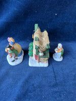 (V)Dept. 56 “Christmas Pudding Costermonger” 3 Piece Figurine Set