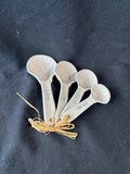 Seashell Shaped Ceramic Measuring Spoon Set Of 4