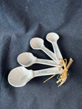Seashell Shaped Ceramic Measuring Spoon Set Of 4