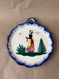 Henriot Quimper France F335 D201 Hand Painted Breton Woman Wall Plaque SpoonRest