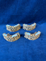 (W)Dept. 56 Stone Curved Wall 4 Pieces