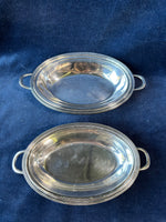 Pair Of Silver Plated Two Handled Trays
