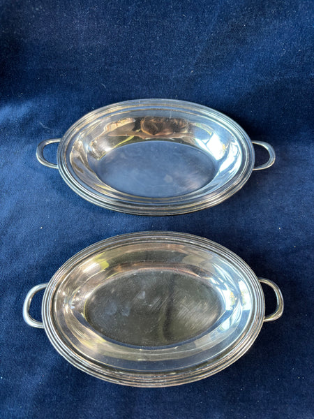 Pair Of Silver Plated Two Handled Trays