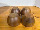 9-Piece Wood Salad Bowls With Wooden Bowls And Serve Ware