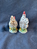 J Willfred Ceramic Black & Cream Rooster Salt & Pepper Shakers