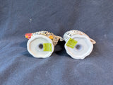 J Willfred Ceramic Black & Cream Rooster Salt & Pepper Shakers