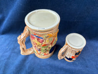 Pair Of Ceramic Beer Steins (2)