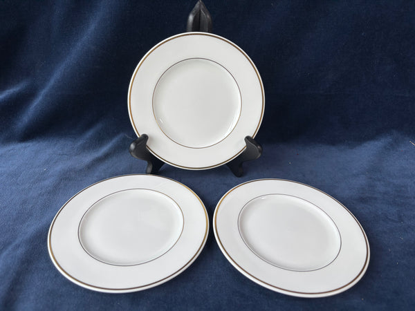 Set Of 3 Heinrich Villeroy & Boch Royal Gold Bread And Butter Plates