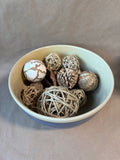 Ceramic Gibson Ribbed Bowl W/Decorative Filler