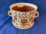 Colonial Williamsburg Restoration Red Clay Slipware Posset Pot