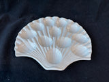 Ceramic Everyday White By Fitz & Floyd Seashell Deviled Egg Platter